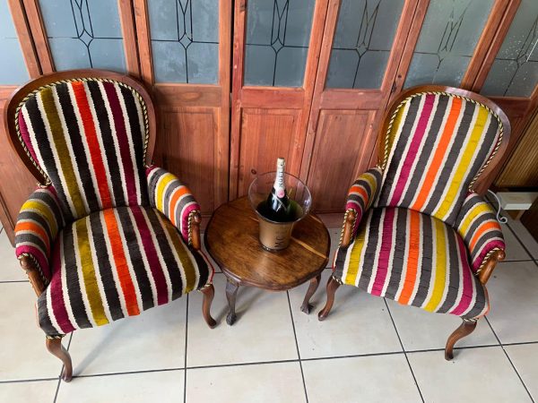 Victorian Style Antique Armchairs ( 2 chairs ) - Image 3